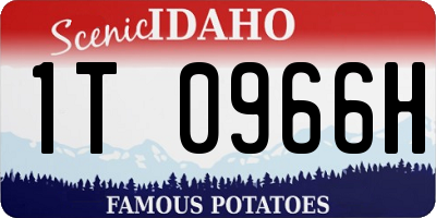 ID license plate 1T0966H