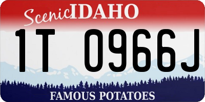 ID license plate 1T0966J