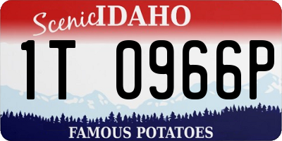 ID license plate 1T0966P