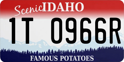 ID license plate 1T0966R