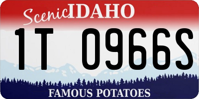 ID license plate 1T0966S