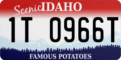 ID license plate 1T0966T