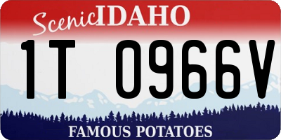 ID license plate 1T0966V