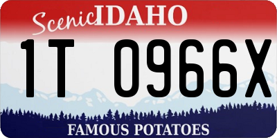ID license plate 1T0966X