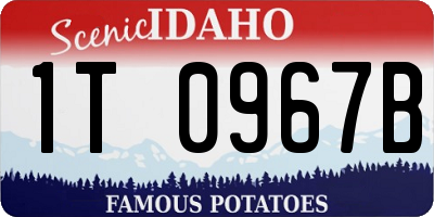 ID license plate 1T0967B