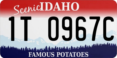 ID license plate 1T0967C