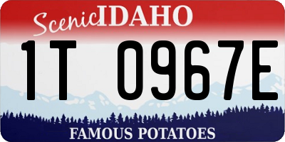 ID license plate 1T0967E
