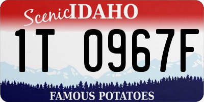 ID license plate 1T0967F