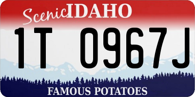 ID license plate 1T0967J