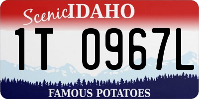 ID license plate 1T0967L