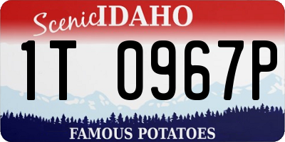 ID license plate 1T0967P