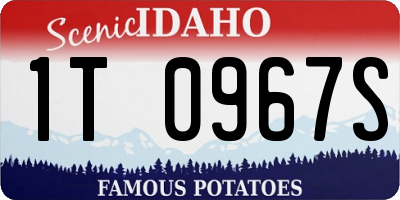 ID license plate 1T0967S