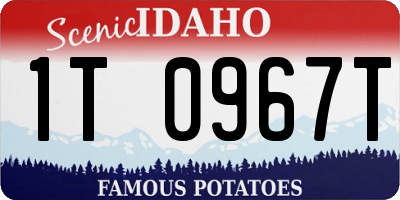 ID license plate 1T0967T