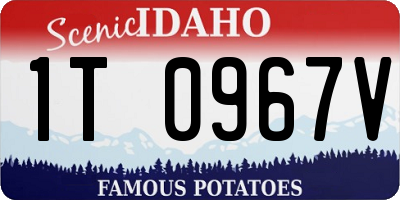 ID license plate 1T0967V