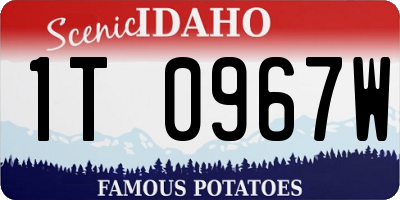 ID license plate 1T0967W