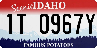 ID license plate 1T0967Y