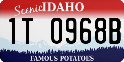 ID license plate 1T0968B