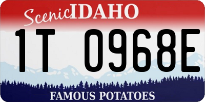 ID license plate 1T0968E