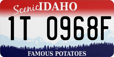 ID license plate 1T0968F