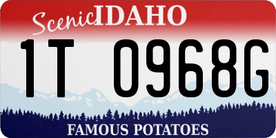 ID license plate 1T0968G