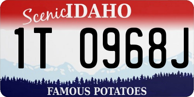 ID license plate 1T0968J
