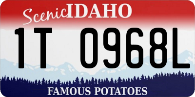 ID license plate 1T0968L