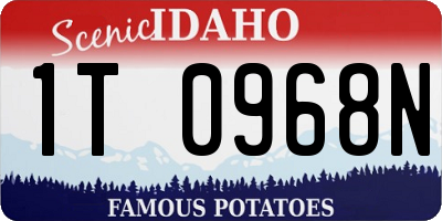 ID license plate 1T0968N