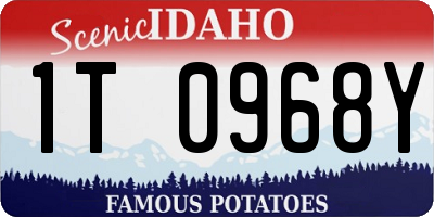 ID license plate 1T0968Y