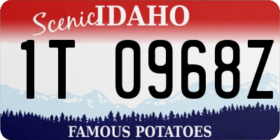 ID license plate 1T0968Z