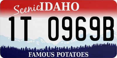 ID license plate 1T0969B