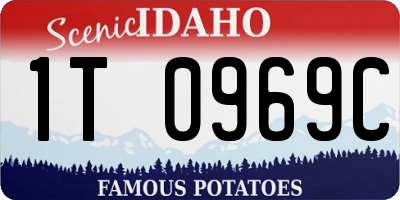 ID license plate 1T0969C