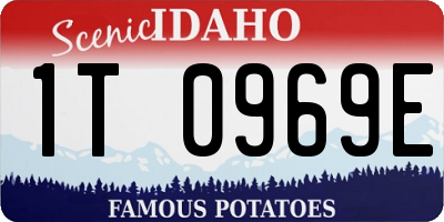 ID license plate 1T0969E