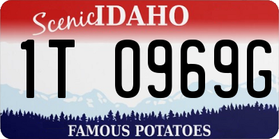 ID license plate 1T0969G