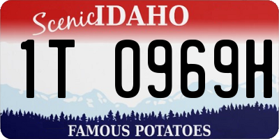 ID license plate 1T0969H