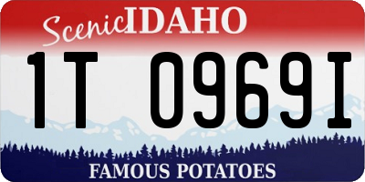 ID license plate 1T0969I