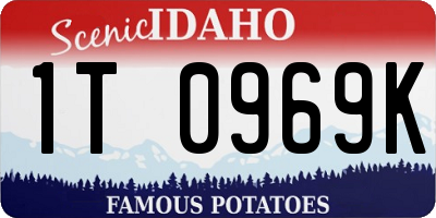 ID license plate 1T0969K