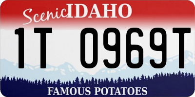 ID license plate 1T0969T