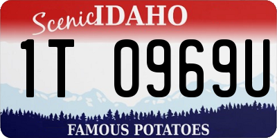 ID license plate 1T0969U