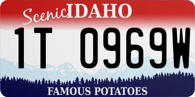 ID license plate 1T0969W