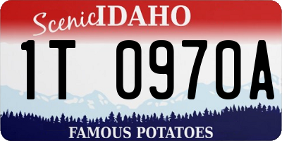 ID license plate 1T0970A
