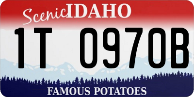 ID license plate 1T0970B