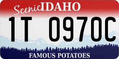 ID license plate 1T0970C