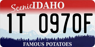 ID license plate 1T0970F