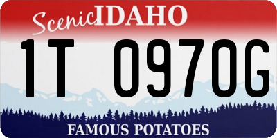 ID license plate 1T0970G