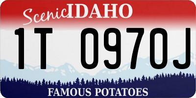 ID license plate 1T0970J