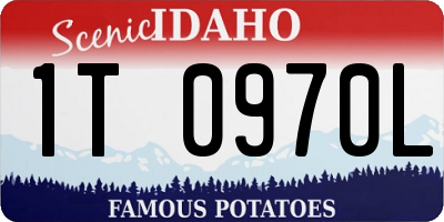 ID license plate 1T0970L