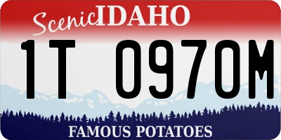ID license plate 1T0970M