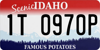 ID license plate 1T0970P