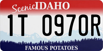 ID license plate 1T0970R