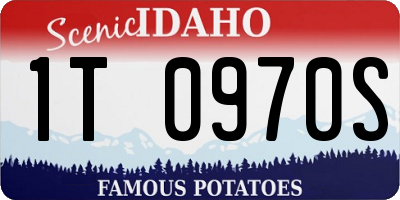 ID license plate 1T0970S